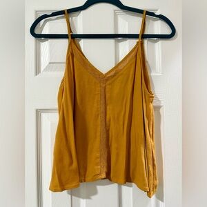 Forever 21 Mustard Yellow Lace-Trim Slip Cami